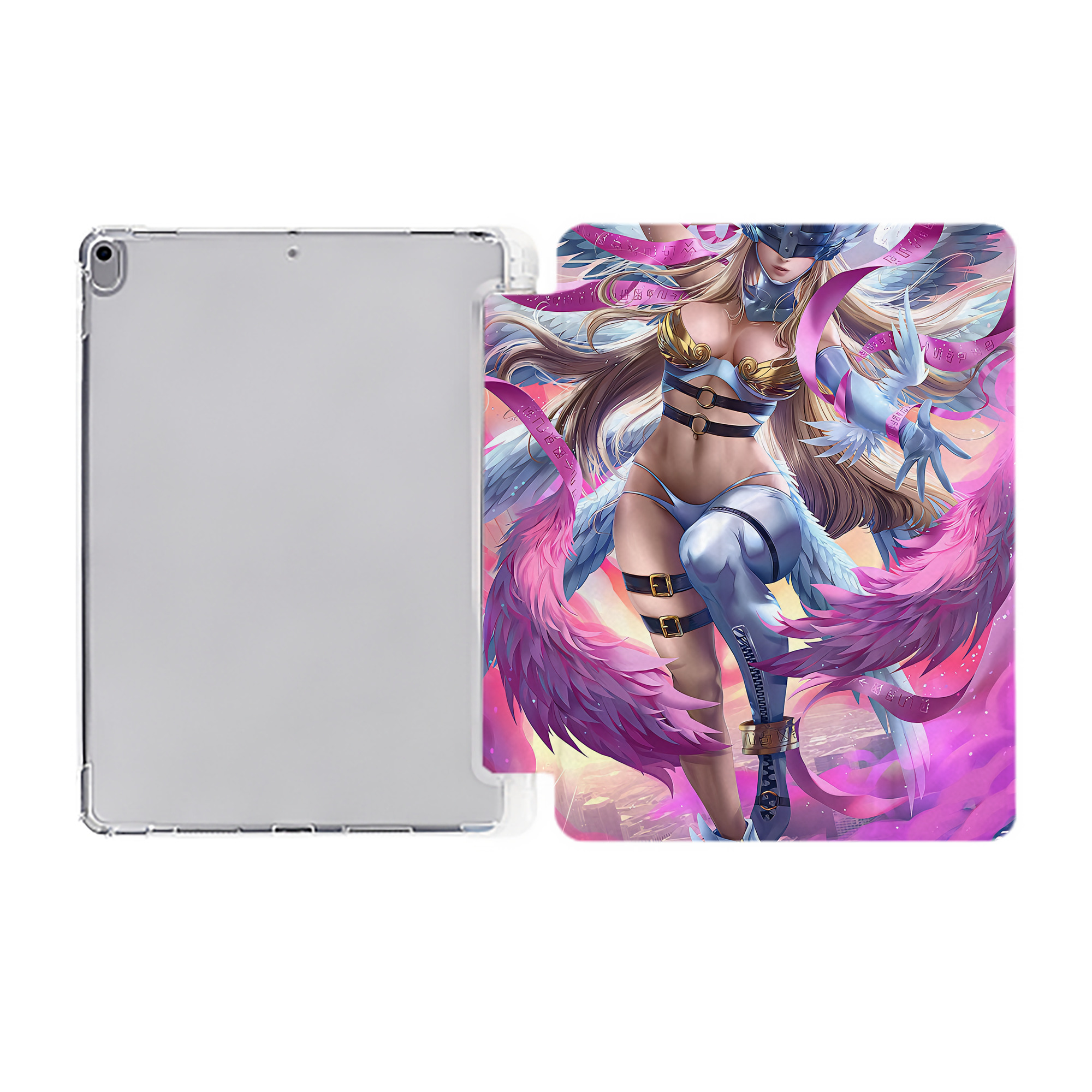 （画像用） Digimon デジタルモンスター/デジモン IPad ケース ペン収納付き 三つ折りスタンド PUレザー×シリコン 対応機種9.5/10.5/10.9インチ